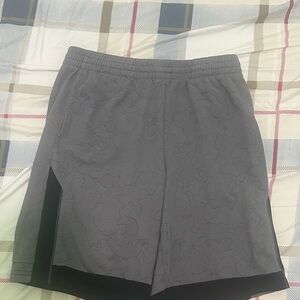 Kids Gray Athletic Shorts with Subtle Pattern